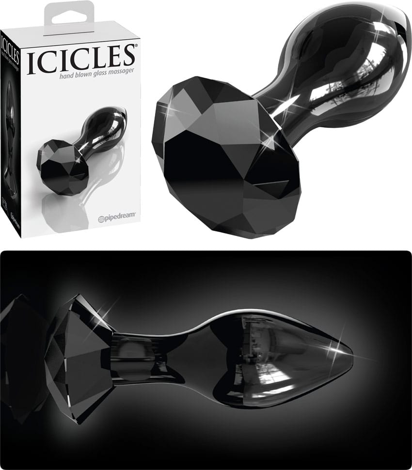 Pipedream Icicles No. 78 | Plug anal en verre décoré d'un diamant