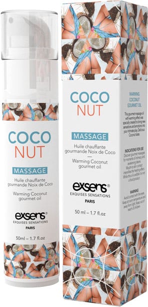 Huile de massage chauffante & gourmande Exsens - Coco - 50 ml