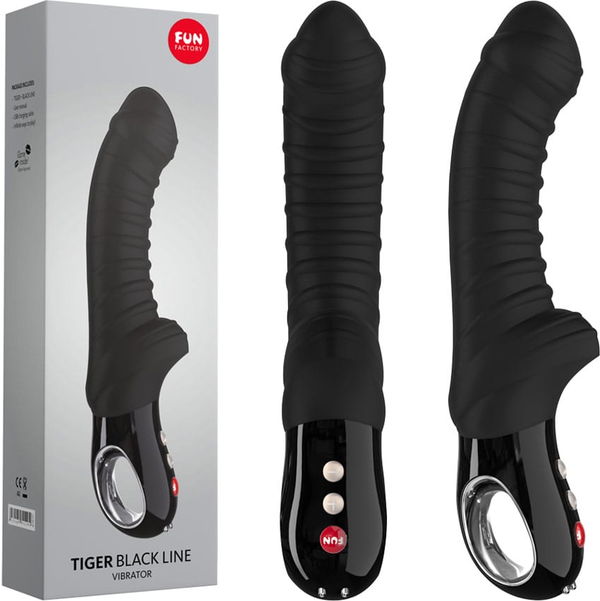 Fun Factory Tiger G5 Black Line - Gerippter und gebogener Vibrator
