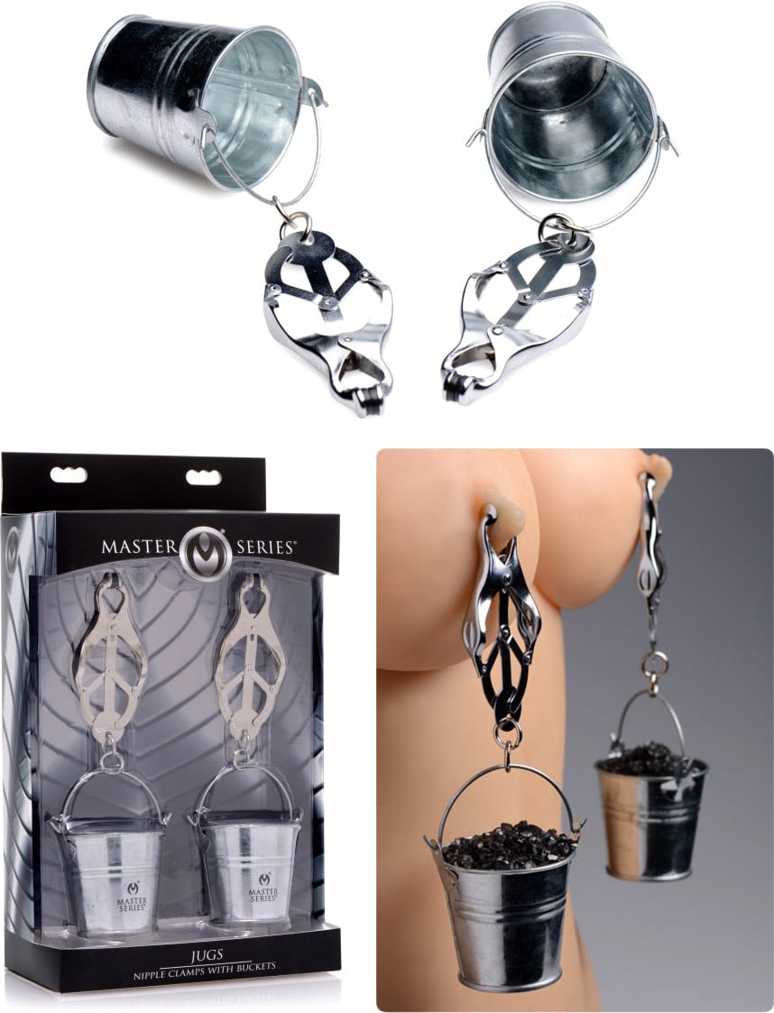 Master Series Jugs | Pinces à seins métalliques équipées de seaux