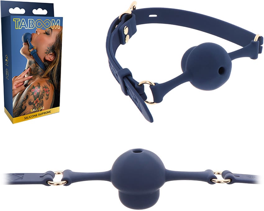 Taboom Silicone Supreme | Bâillon boule en silicone bleu