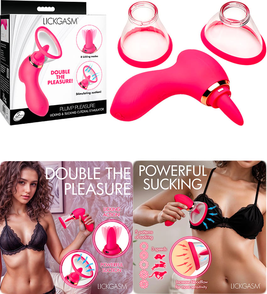 Plump Pleasure Lickgasm | Stimulateur clitoridien et pompe vaginale