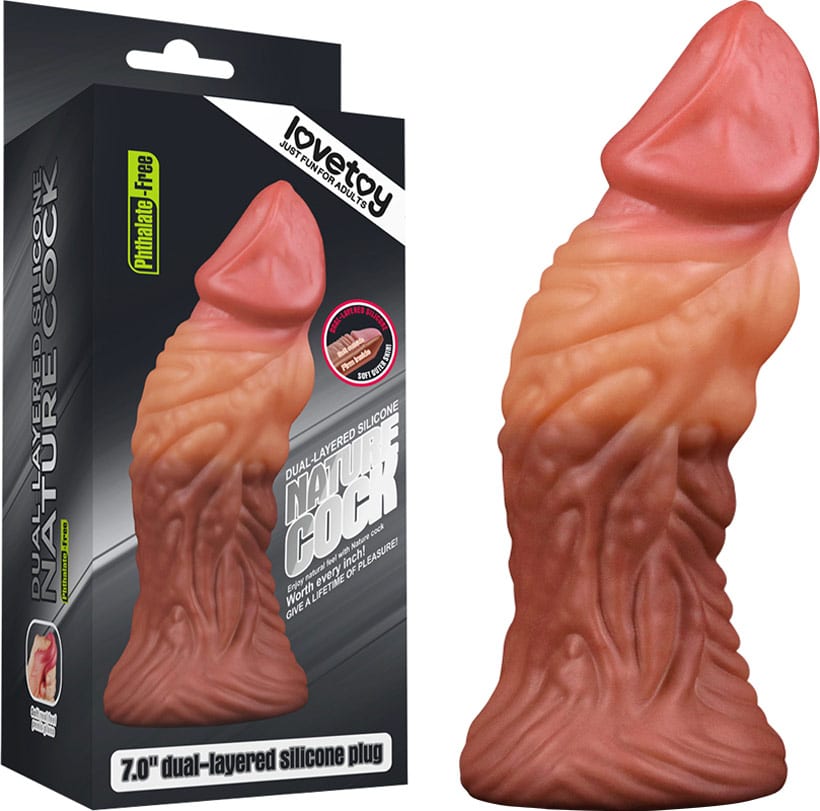 LoveToy Nature Cock 7" | Ultrarealistischer Dildo Dual Density | 14 cm