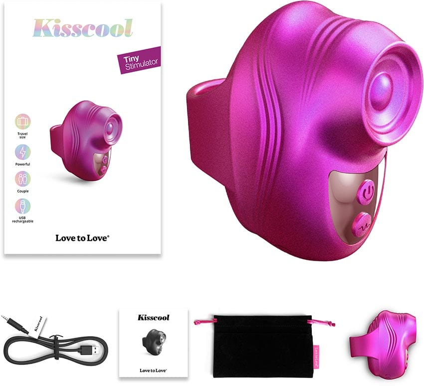 Love to Love Kisscool | Klitoraler Stimulator mit Impuls | Magenta