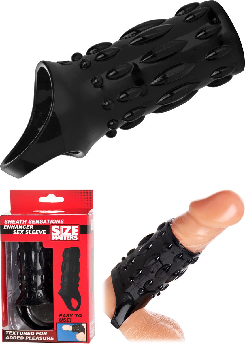 Size Matters Enhancer Sleeve | Stimulierende Penishülle | Schwarz