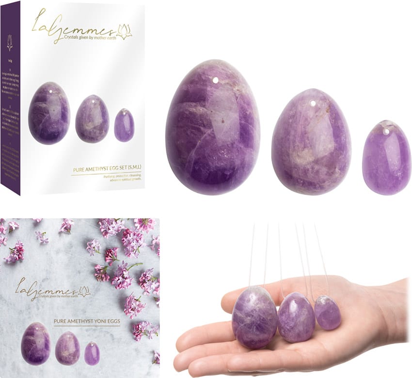 La Gemmes Pure Amethyst | Oeufs de Yoni en pierre semi-précieuse