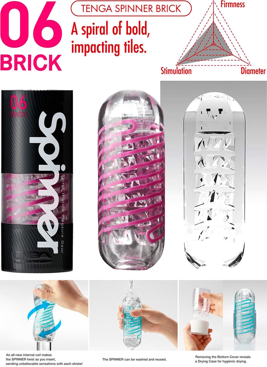 Tenga Spinner 06 Brick | Sextoy pour homme | Masturbateur