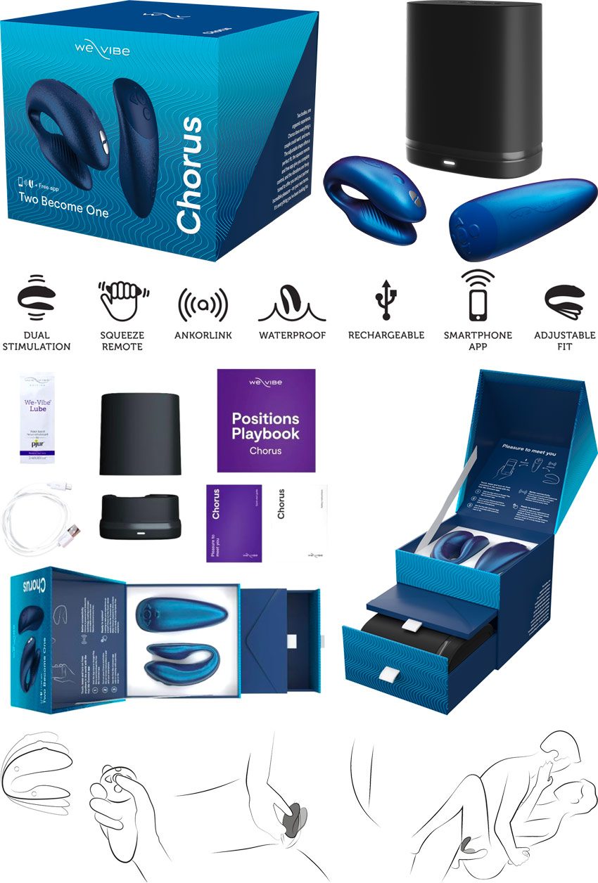 We-Vibe Chorus | Le sextoy connecté préféré des couples | Bleu foncé
