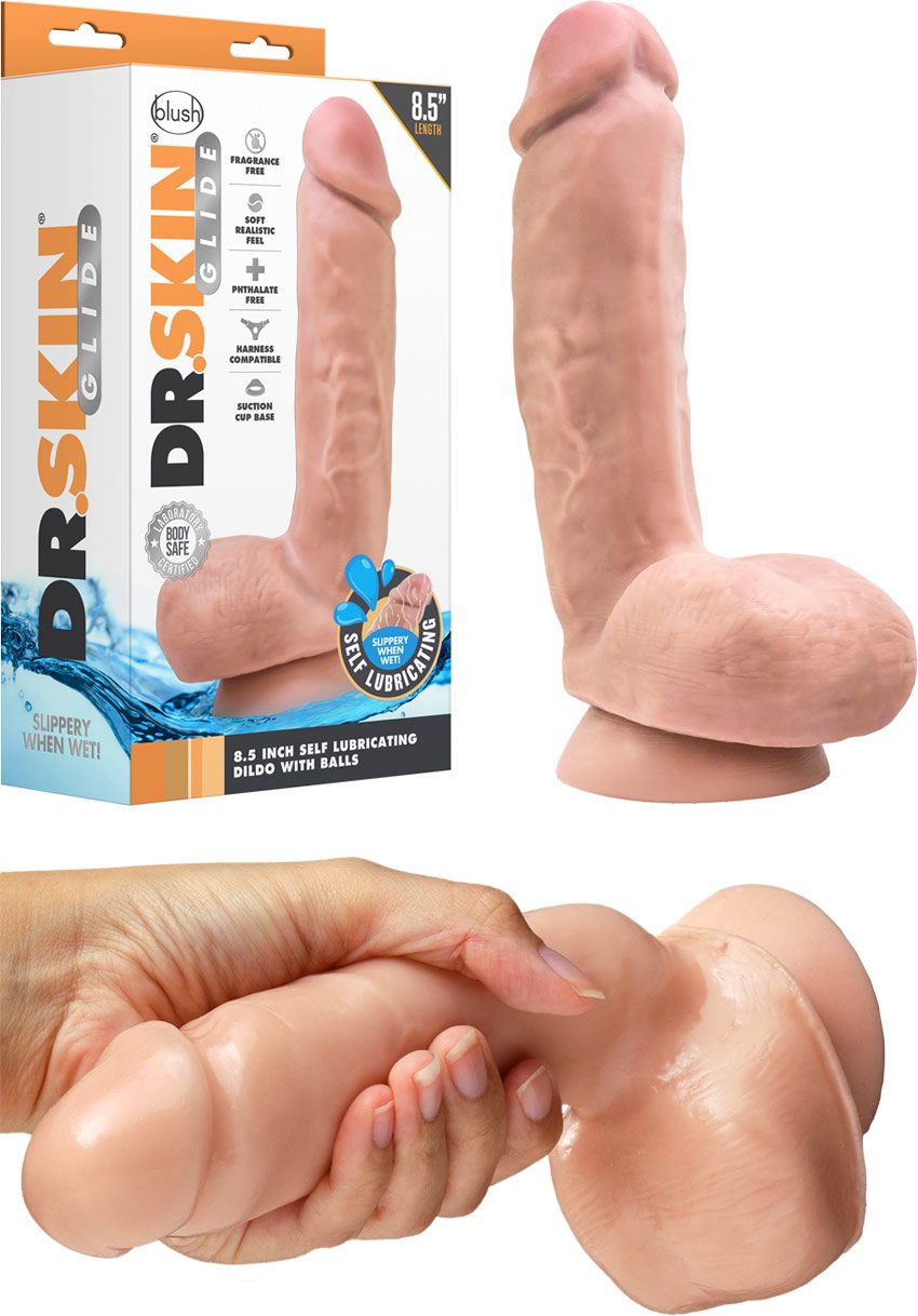 Blush Dr. Skin Glide 8.5" | Selbstschmierender, realistischer Dildo
