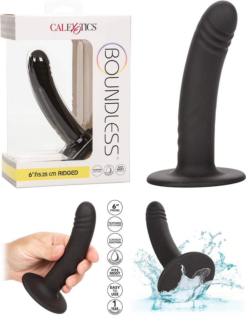 CalExotics Boundless Ridged 6" | Dildo texturé avec base à ventouse