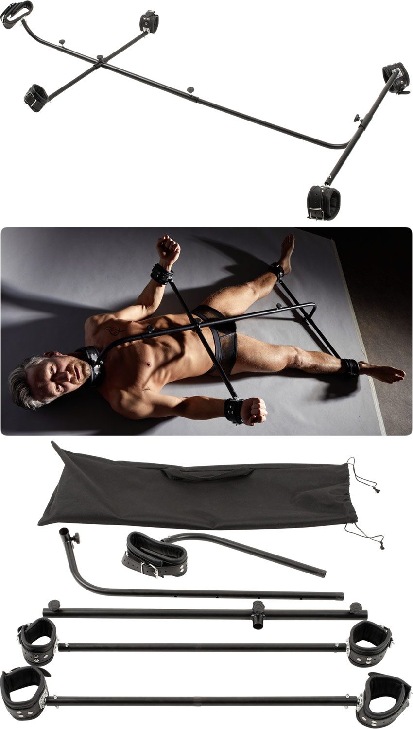 Zado Professional | Pilori bondage droit (cou, poignets et chevilles)