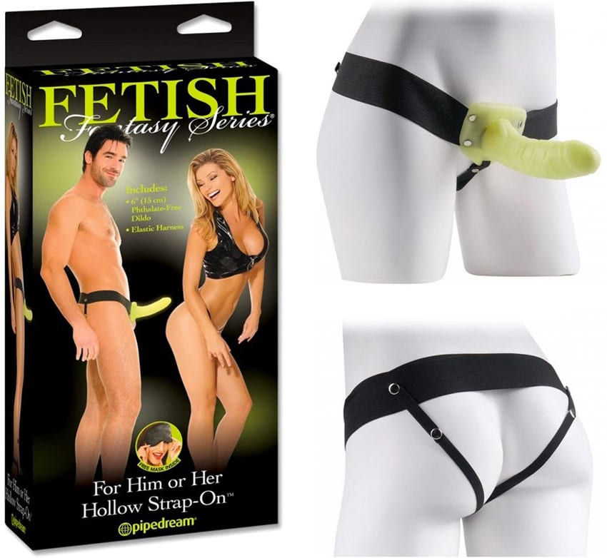 Fetish Fantasy Umschnalldildo - 15 cm (Phosphoreszierend)