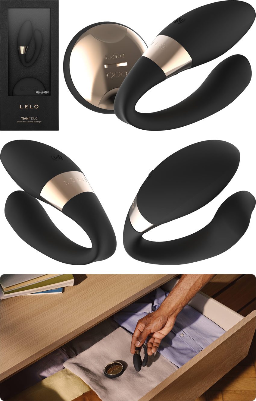 LELO Tiani Duo | Élégant vibromasseur pour couples | Noir