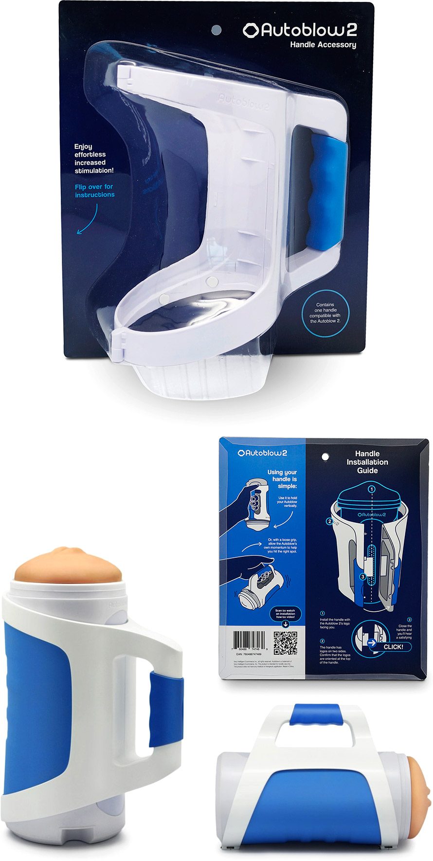 Ergonomischer Griff für den Masturbator Autoblow 2