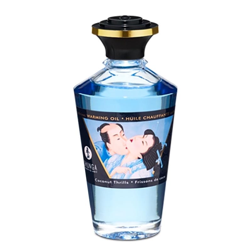 Shunga | Huile aphrodisiaque, chauffante et comestible | Noix de coco