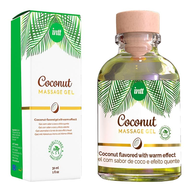 Intt Coconut | Gel de massage chauffant à la saveur de noix de coco