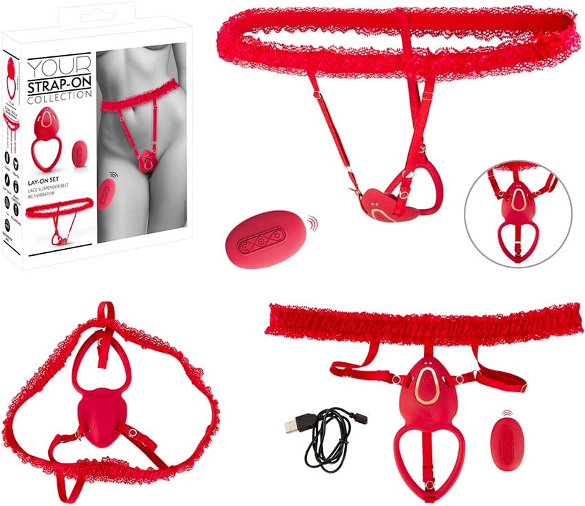 Your Strap-on Collection Lay-on Set | Klitorisstimulator mit Fernbedienung