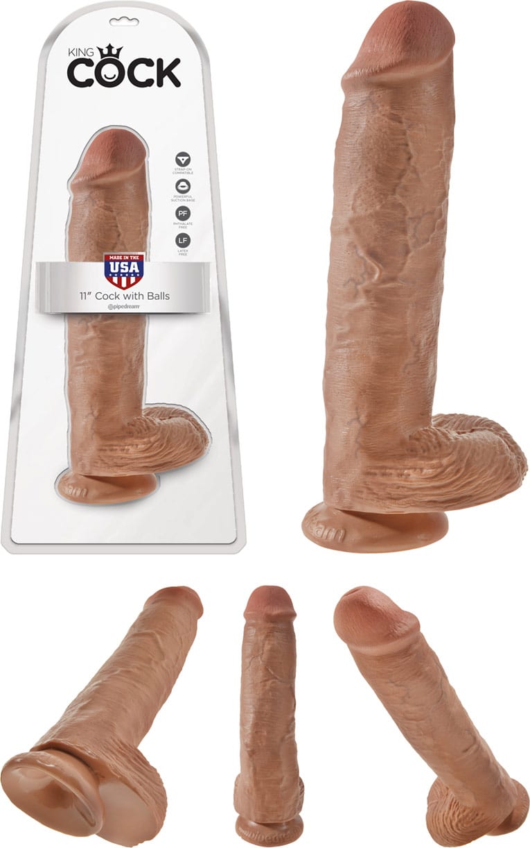 King Cock 11" Cock & Balls | Gode réaliste avec testicules | 23 cm