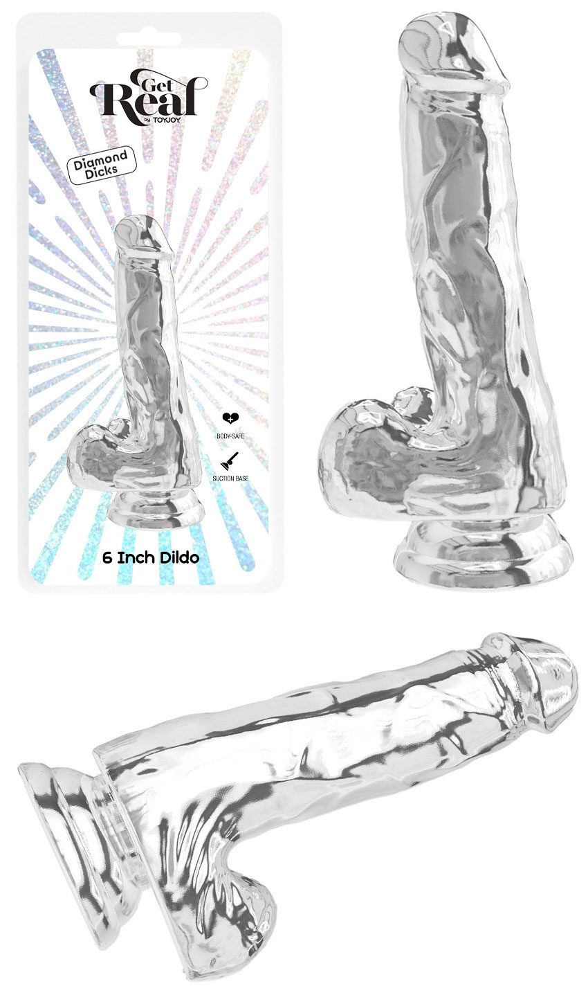 Toyjoy Get Real 6 | Dildo ultra-réaliste avec scrotum et ventouse