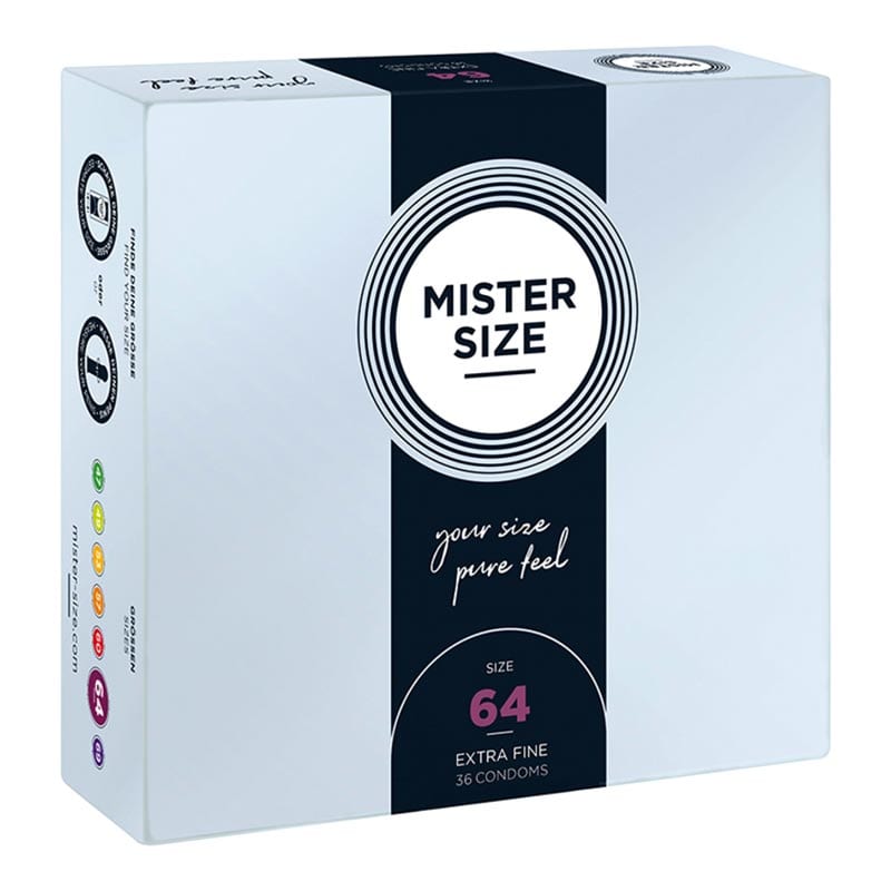 Mister Size - Taille 64 | 36 préservatifs avec taille sur mesure