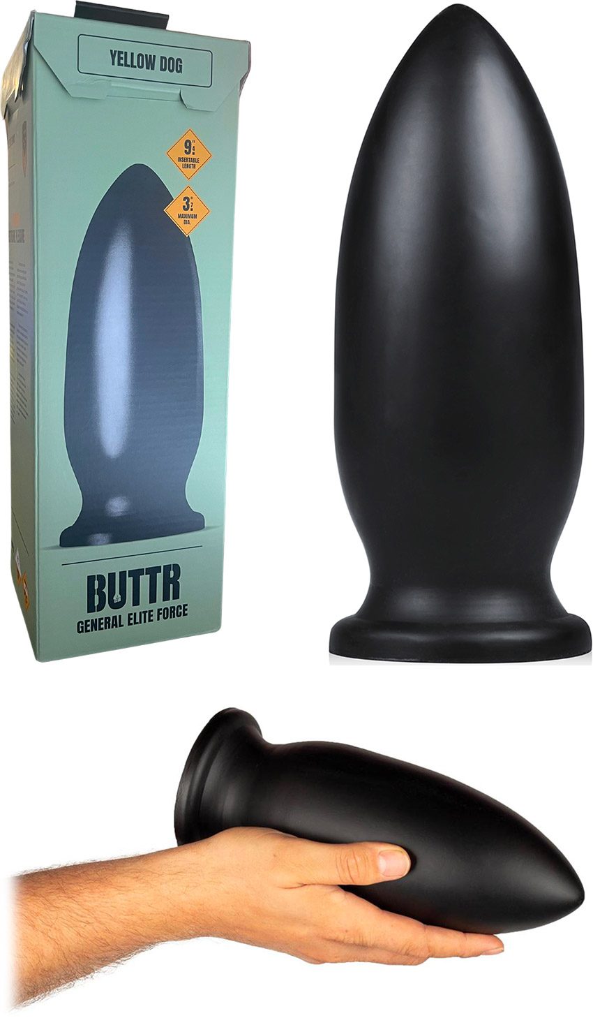 BUTTR Yellow Dog | Unisex-Analplug in XXL-Größe
