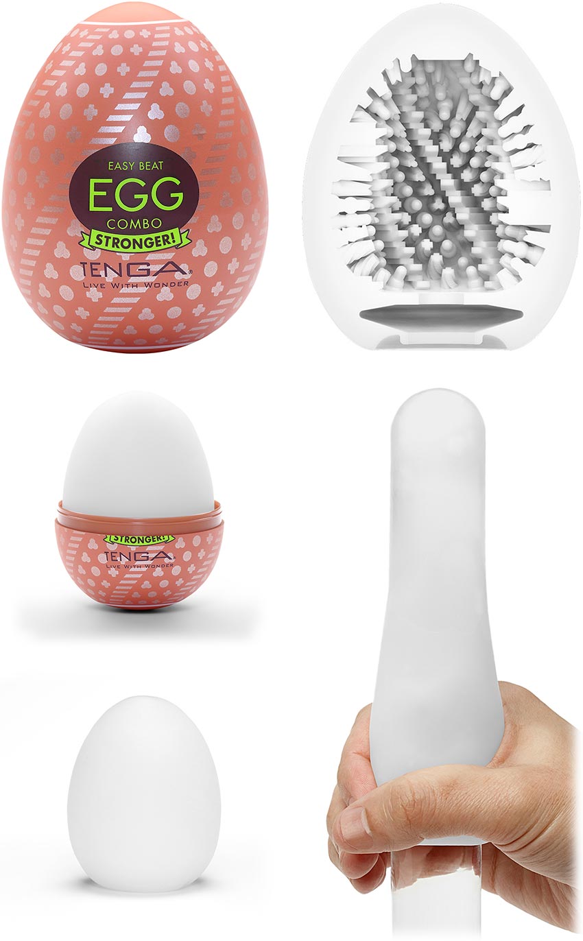 Tenga Egg Combo | Masturbator mit stark strukturierter Hülle