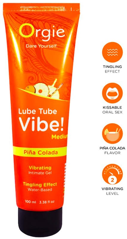 Orgie Lube Tube Vibe! | Intimgel mit Cocktailgeschmack Piña Colada