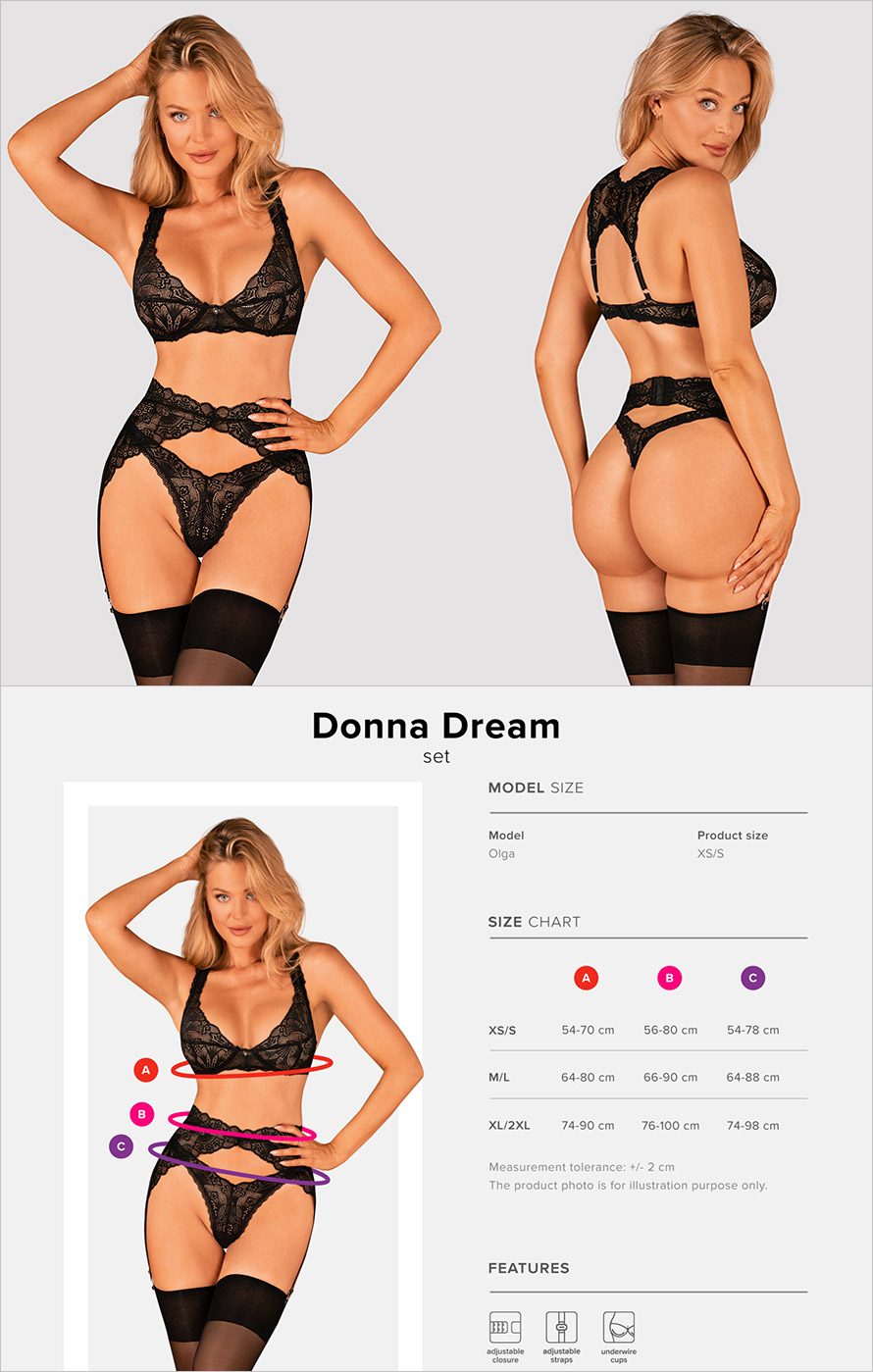 Obsessive Donna Dream | Verführerisches dreiteiliges Set