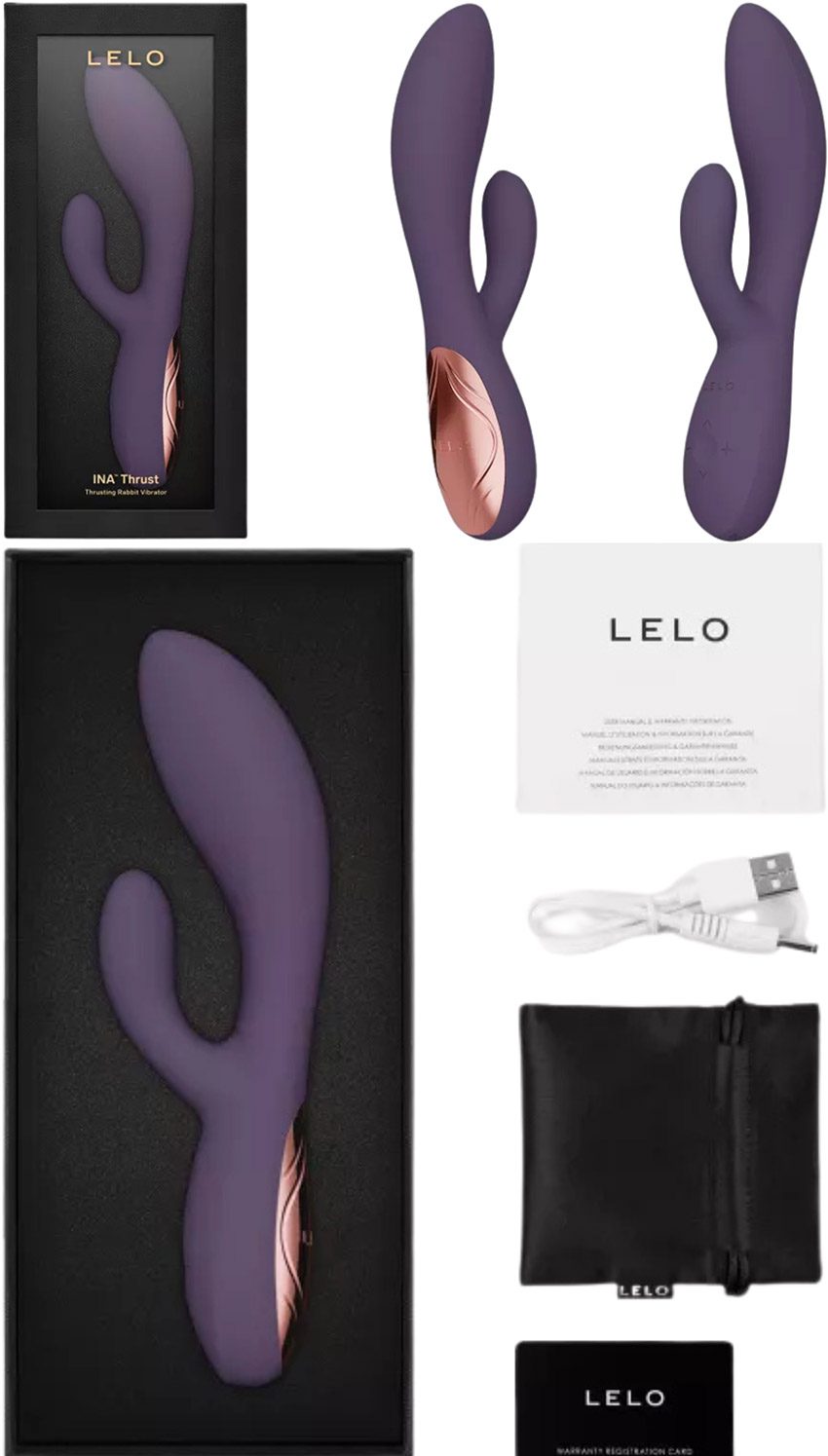 LELO Ina Thrust | Rabbit-Vibrator zur Stimulation von Vagina und Klitoris