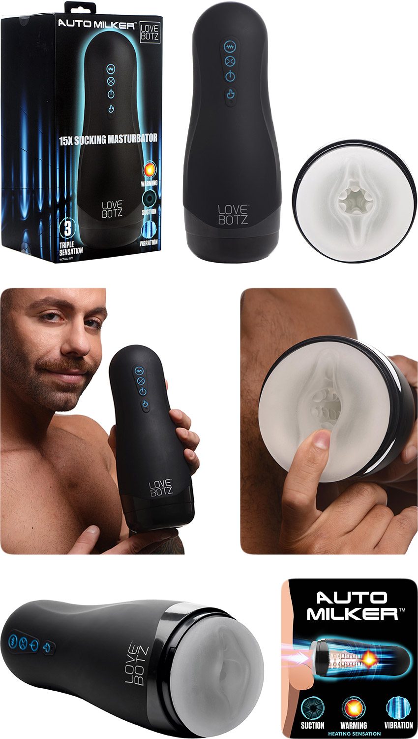 LoveBotz Auto Milker - Masturbator für Männer - KissKiss