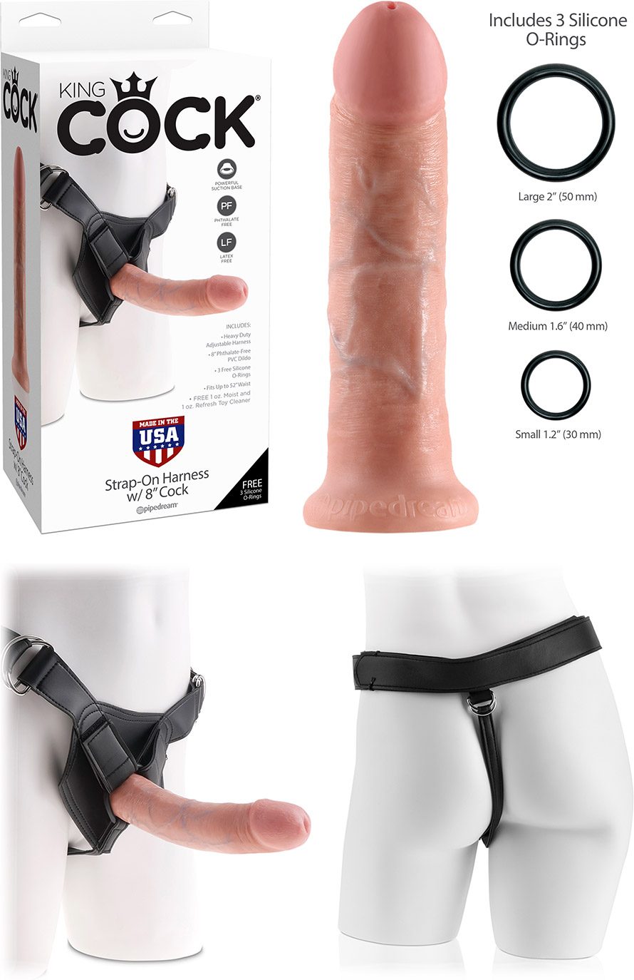 Strap on King Cock 19 cm – KissKiss