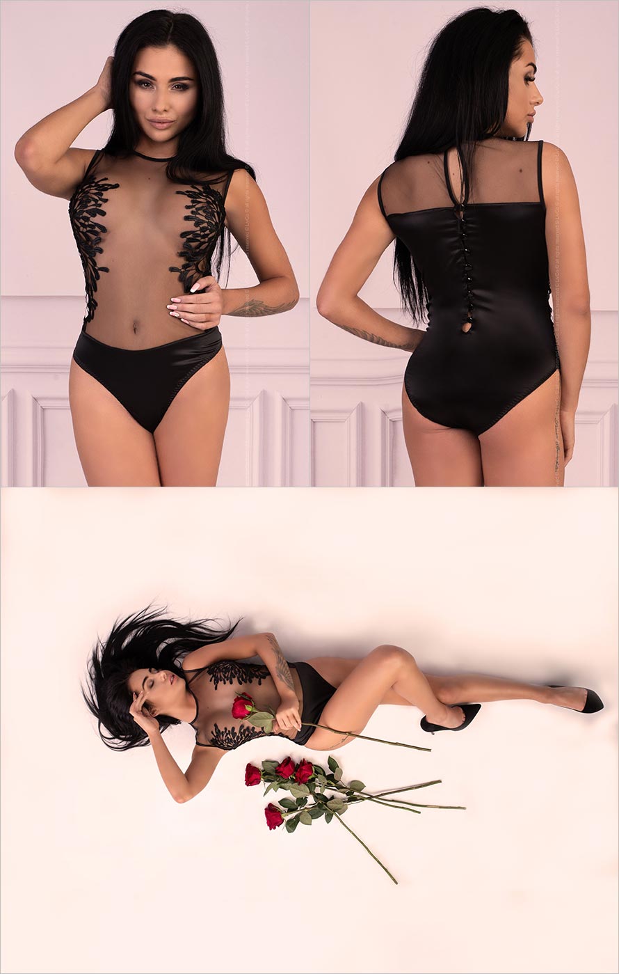 LivCo Corsetti Kiraven | Body sexy avec motifs floraux
