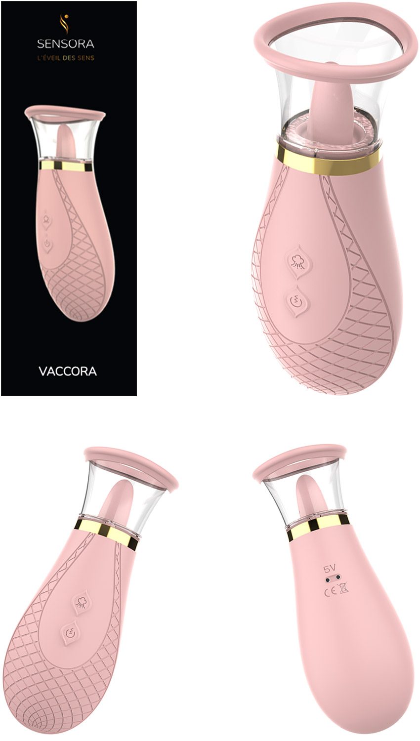 Sensora Vaccora | Pompe vaginale et stimulateur clitoridien