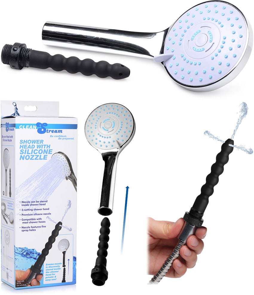 Pommeau de douche intime - Clean Stream - Cylindre détachable - KissKiss