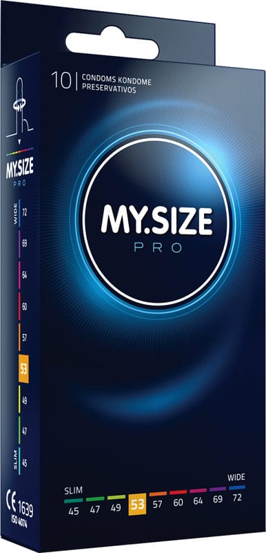 My Size Pro | 10 préservatifs avec taille spécifique | Taille 53