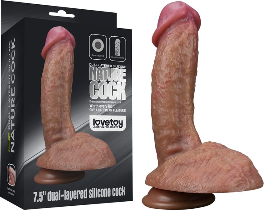 LoveToy Nature Cock | Ultrarealistischer Dildo Dual Density | 13.5 cm