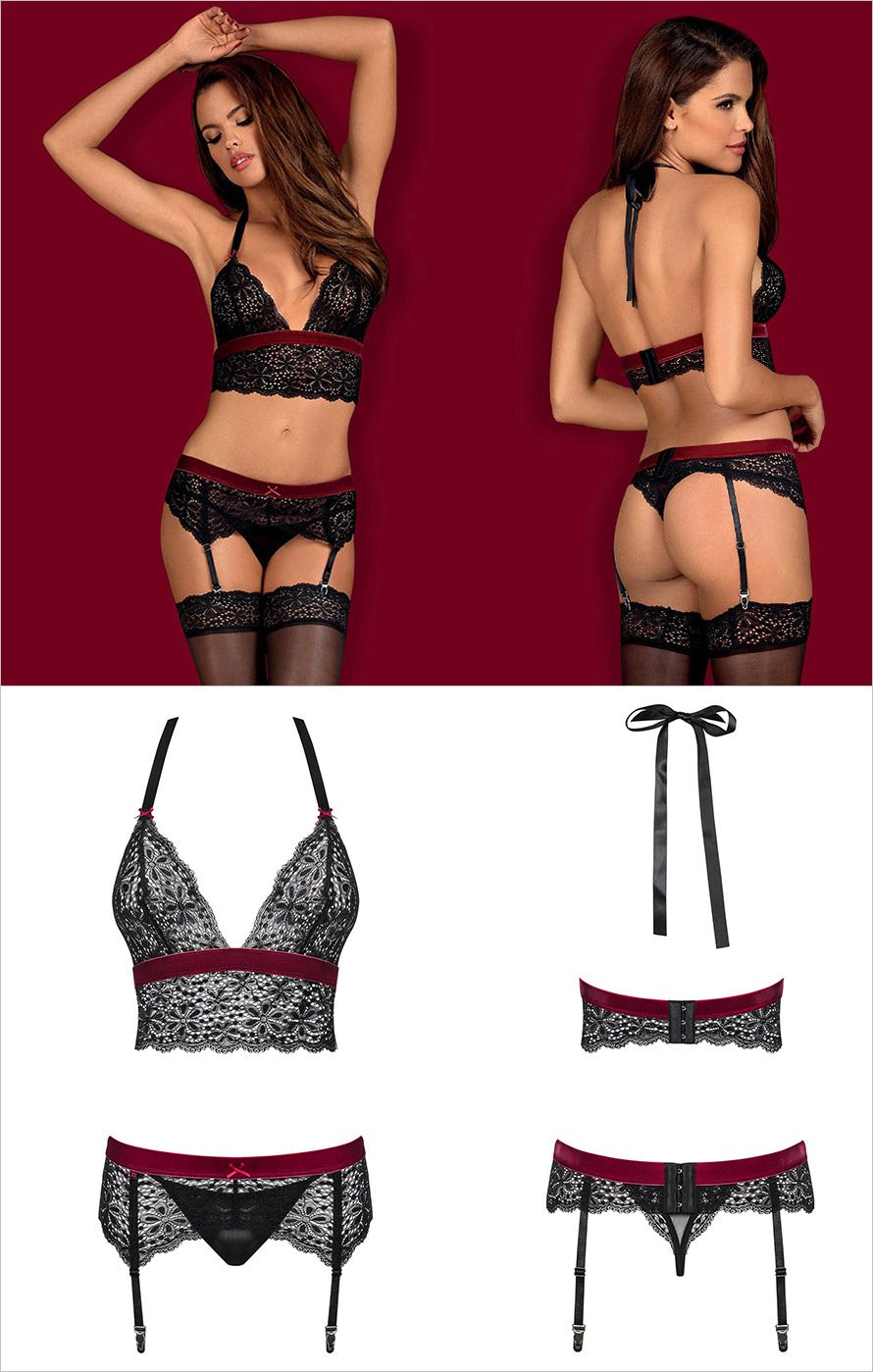 Obsessive Rossita Set - 3-teilig
