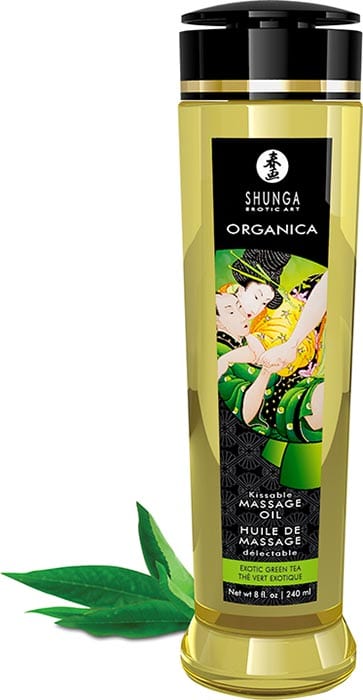 Shunga Organica Exotischer Grüner Tee | Seidiges Massageöl