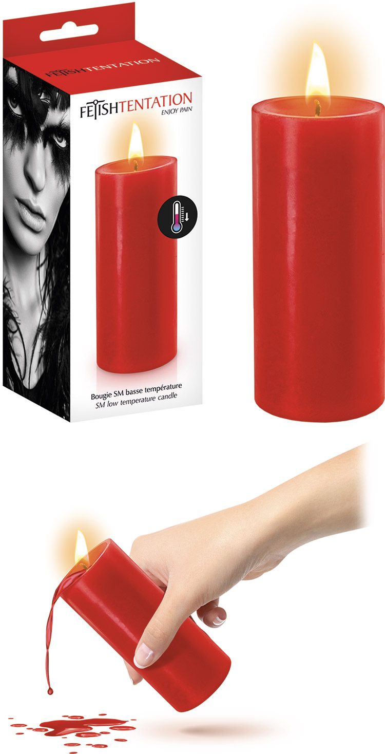 Fetish Tentation | Niedertemperatur Paraffinkerze für BDSM | Rot