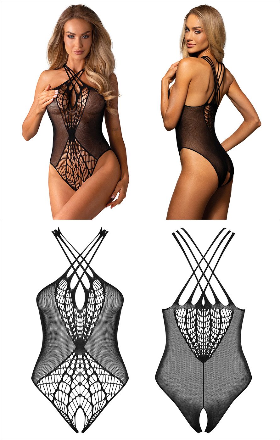 Obsessive B118 | Body en résille à l'allure de bodystocking