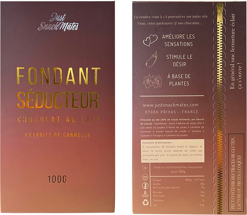 Just Snackmates Fondant Séducteur | Milchschokolade mit Zimtextrakten