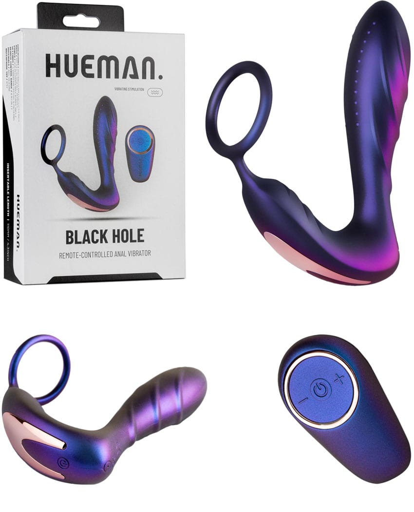 Hueman Black Hole | Anneau pénien et plug anal vibrant