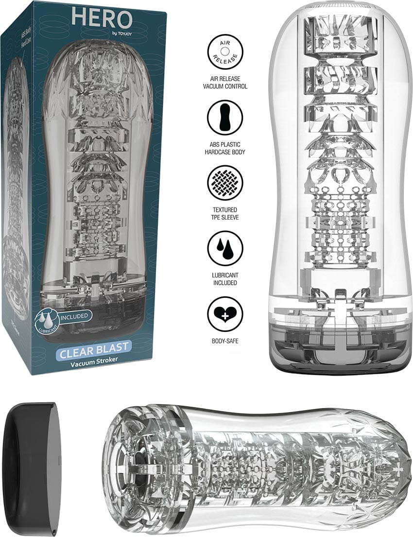 ToyJoy Hero Clear Blast Vacuum Stroker | Masturbator für Männer