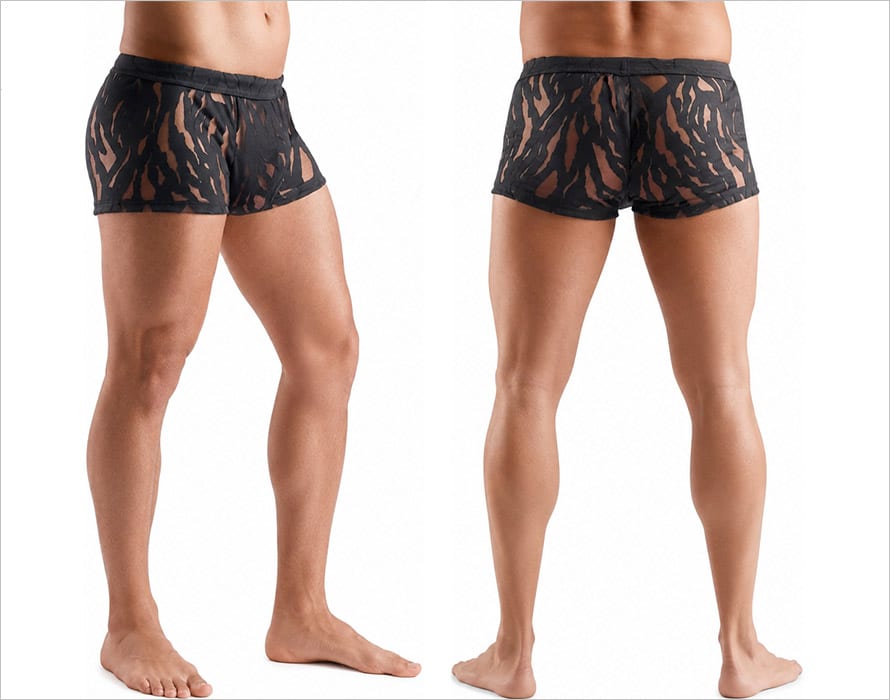 Svenjoyment | Boxer noir pour homme avec motifs tribal