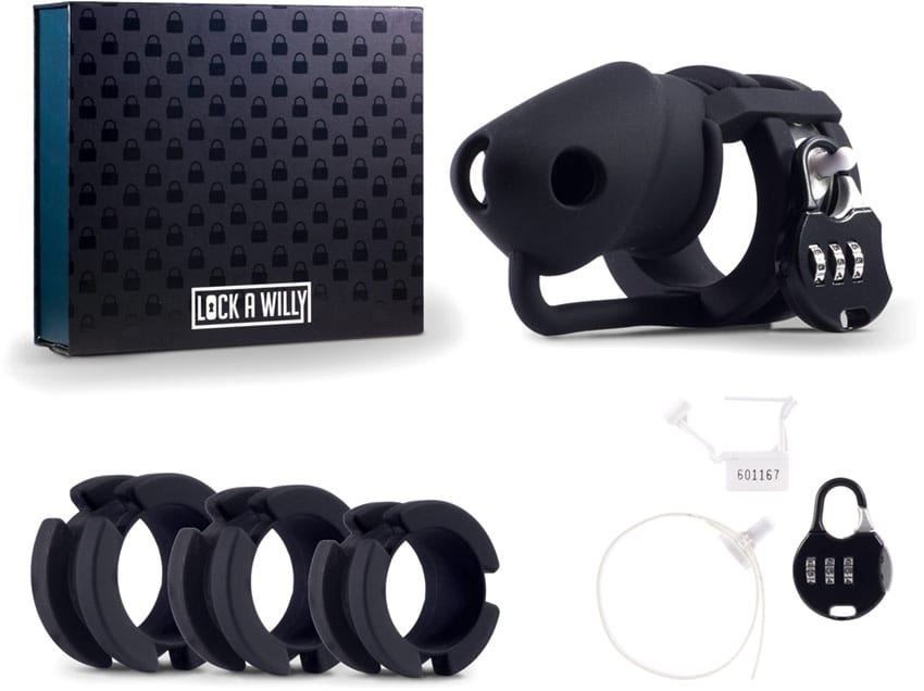 Lock a Willy | Cage de chasteté en silicone doux | Avec cadenas