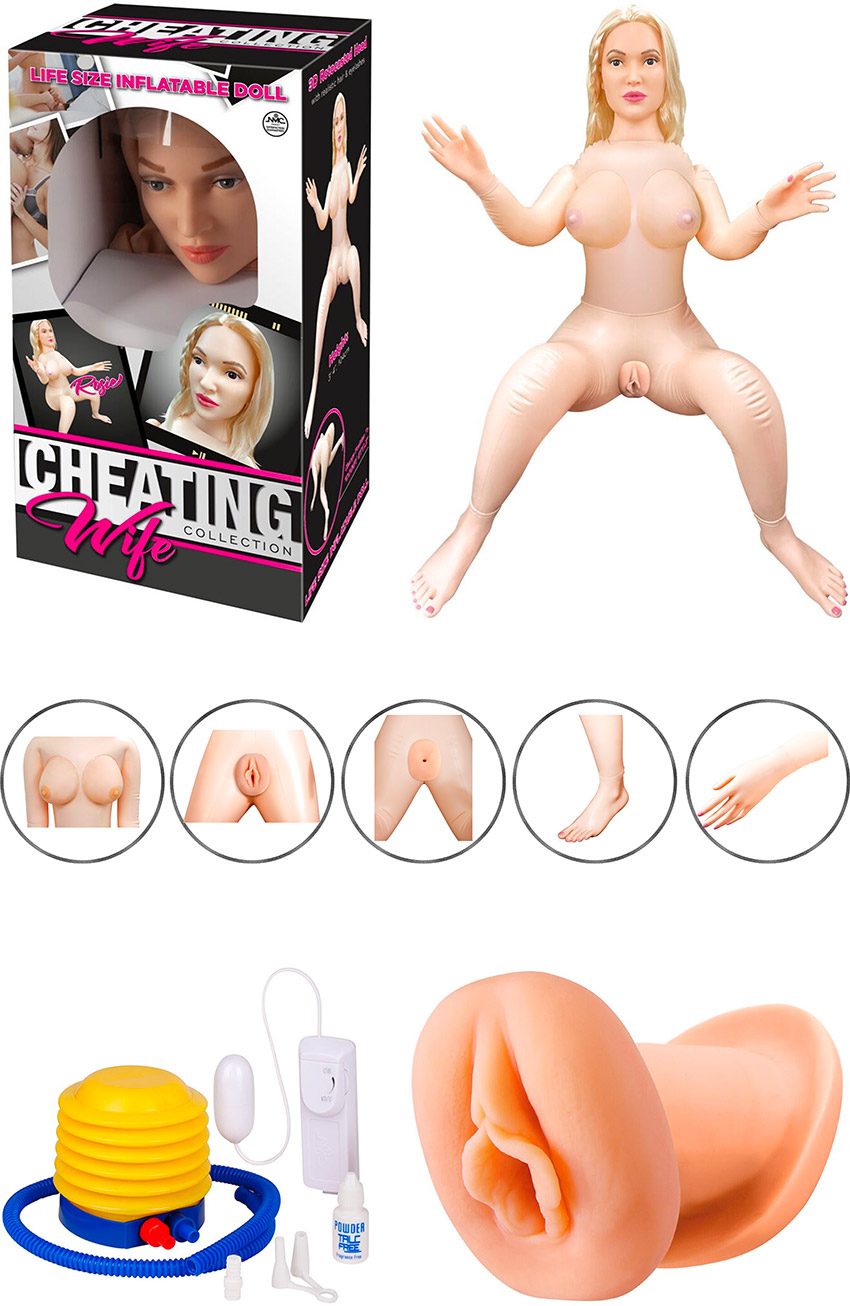 Excellent Power Cheating Wife Rosie | Liebespuppe mit zwei Öffnungen