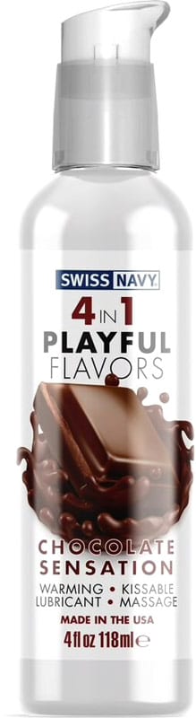 Swiss Navy 4in1 | Wärmendes Gleitmittel | Schokolade-Geschmack