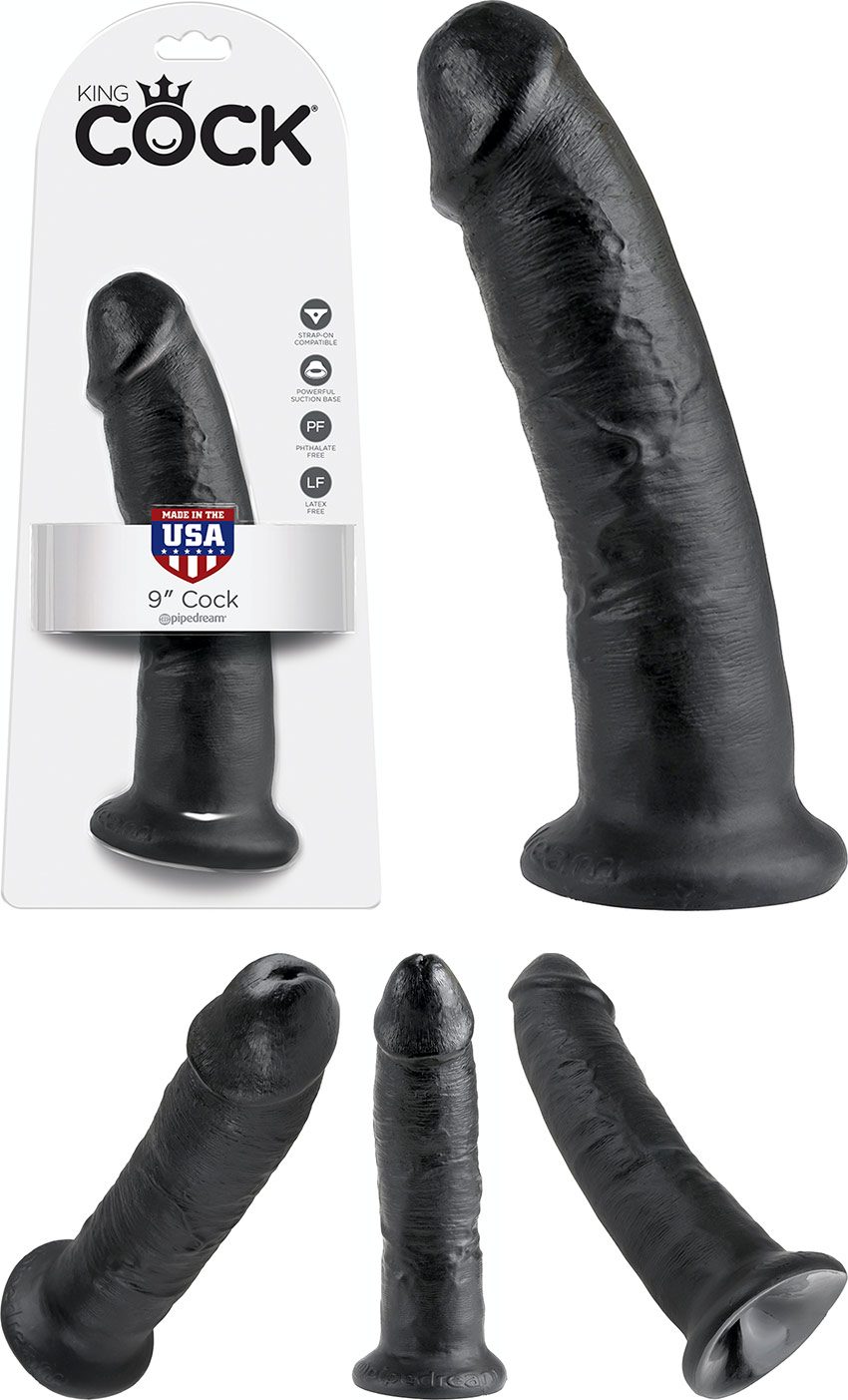 King Cock 9" Cock | Penisnachbildung | Schwarz | 20 cm