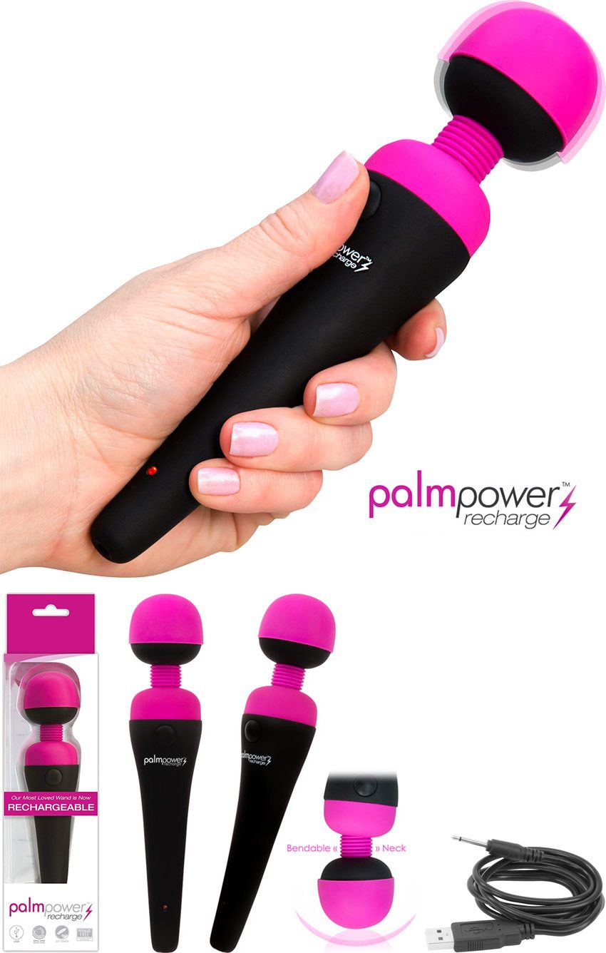 PalmPower Rechargeable Wand Massager | Vibromasseur rechargeable