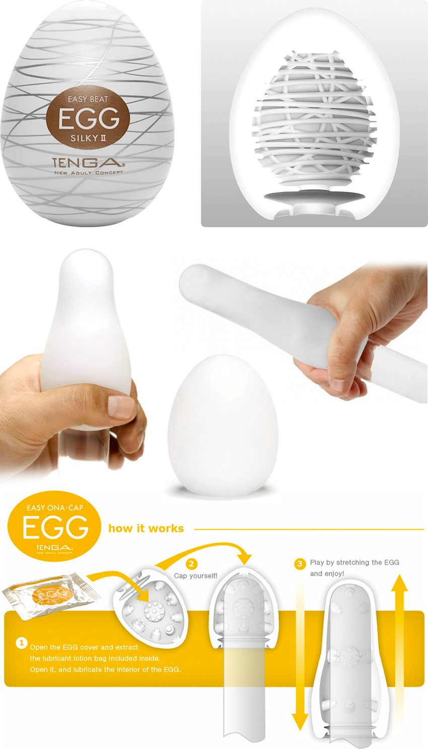Tenga Egg Silky II | Masturbator | Stimulierungshülle für Penis